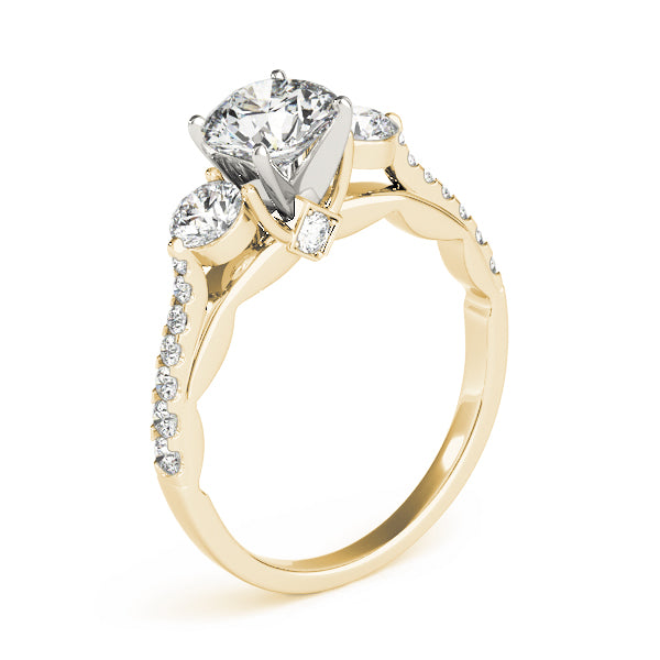 Round Three-Stone Diamond Engagement Ring · 0.61 ct tw