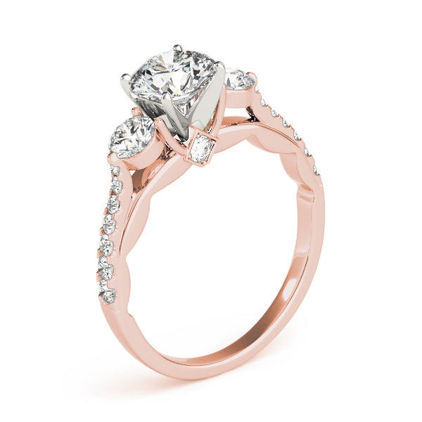 Round Three-Stone Diamond Engagement Ring · 0.61 ct tw