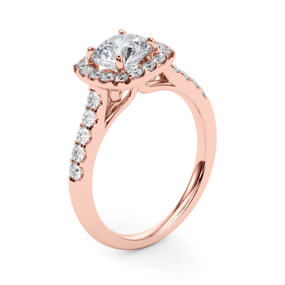 Round Halo Diamond Engagement Ring · 1.82 ct tw