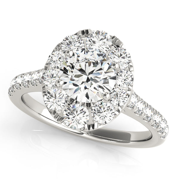 Round Halo Diamond Engagement Ring · 1.84 ct tw