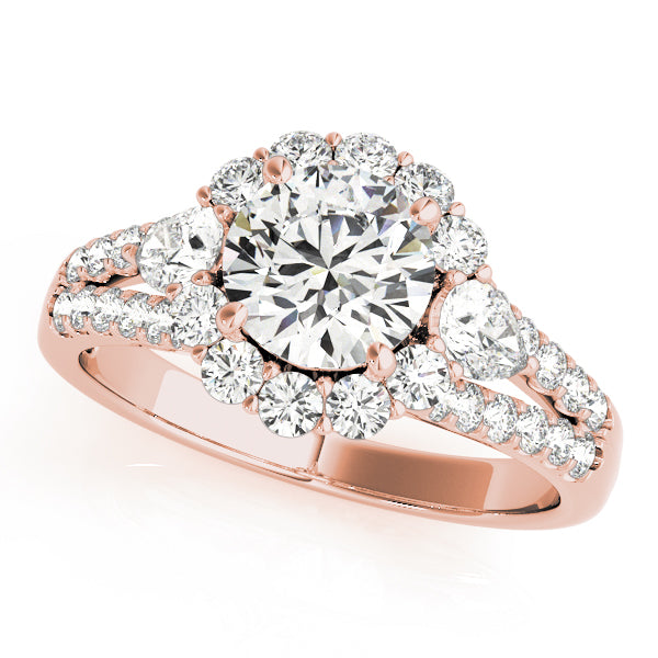 Round Halo Diamond Engagement Ring · 1.88 ct tw