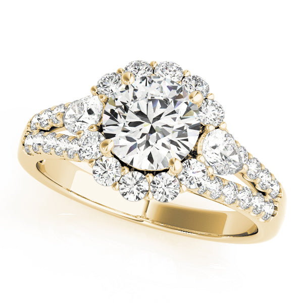 Round Halo Diamond Engagement Ring · 1.88 ct tw