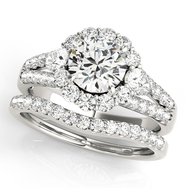 Round Halo Diamond Engagement Ring · 1.88 ct tw