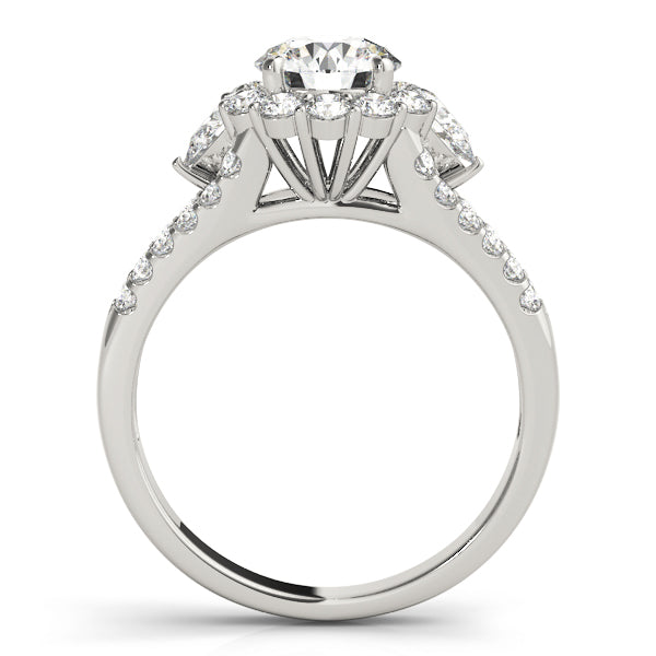 Round Halo Diamond Engagement Ring · 1.88 ct tw