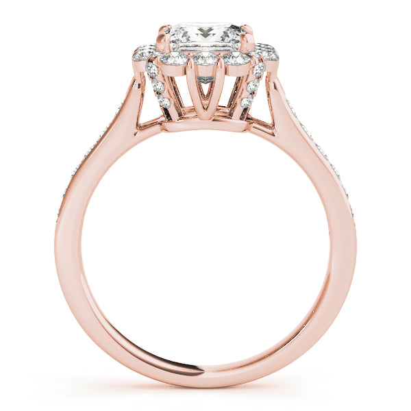 Square Halo & Cushion Diamond Engagement Ring · 1.18 ct tw