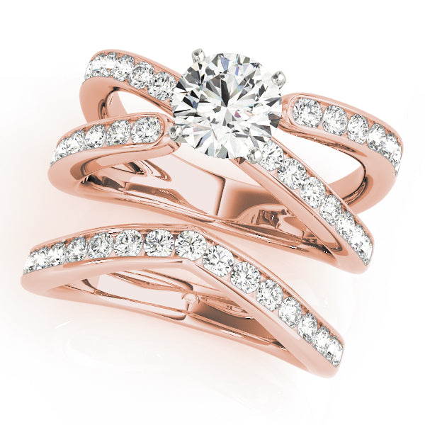 Multi-Row Diamond Engagement Ring · 0.82 ct tw