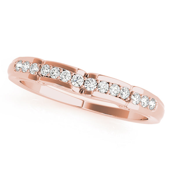 Curved Diamond Wedding Band · 0.13 ct tw