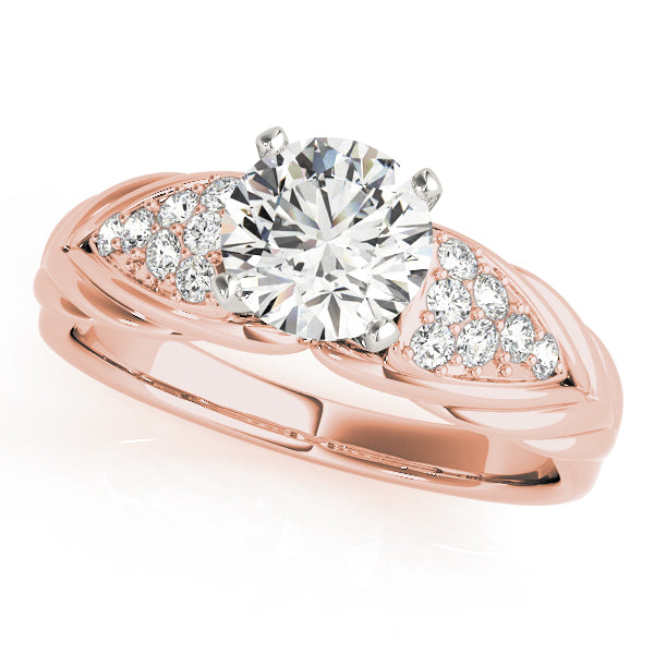 Cluster Sides Diamond Engagement Ring · 0.23 ct tw