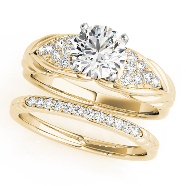 Cluster Sides Diamond Engagement Ring · 0.23 ct tw