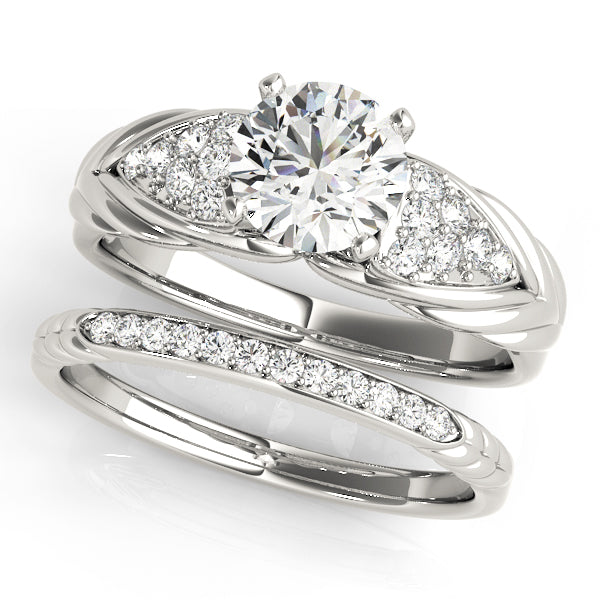 Cluster Sides Diamond Engagement Ring · 0.23 ct tw