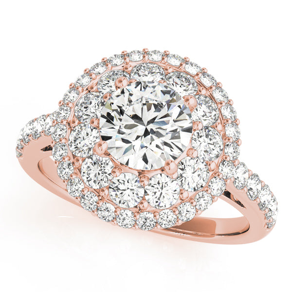 Round Halo Diamond Engagement Ring · 1.33 ct tw