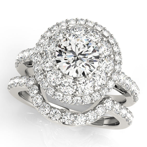 Round Halo Diamond Engagement Ring · 1.33 ct tw