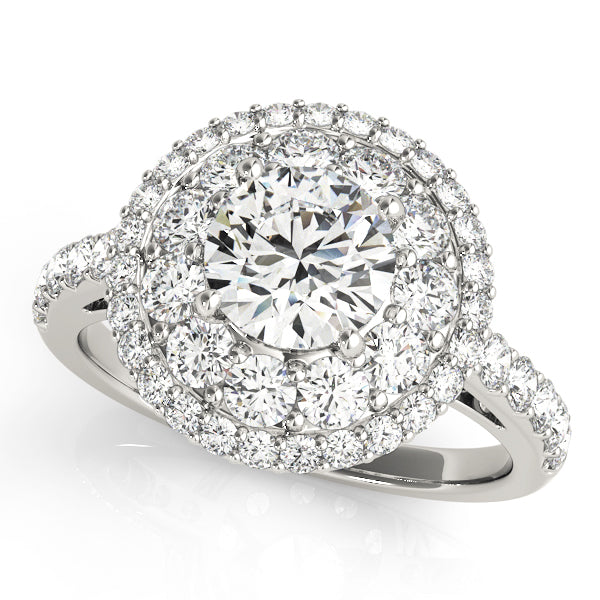Round Halo Diamond Engagement Ring · 1.33 ct tw