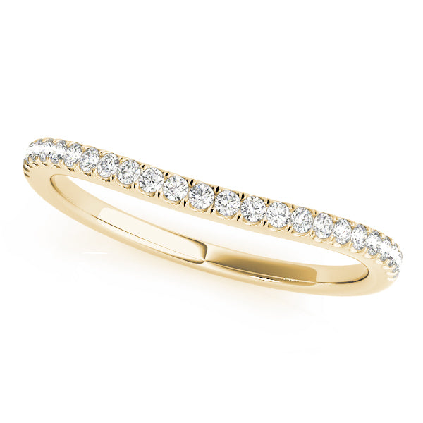 Curved Diamond Wedding Band · 0.10 ct tw