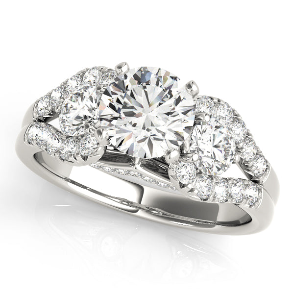 Two-Stone Plus Split Shank Diamond Engagement Ring · 0.94 ct tw