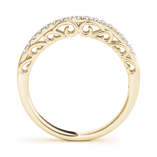 Curved Diamond Wedding Band · 0.12 ct tw