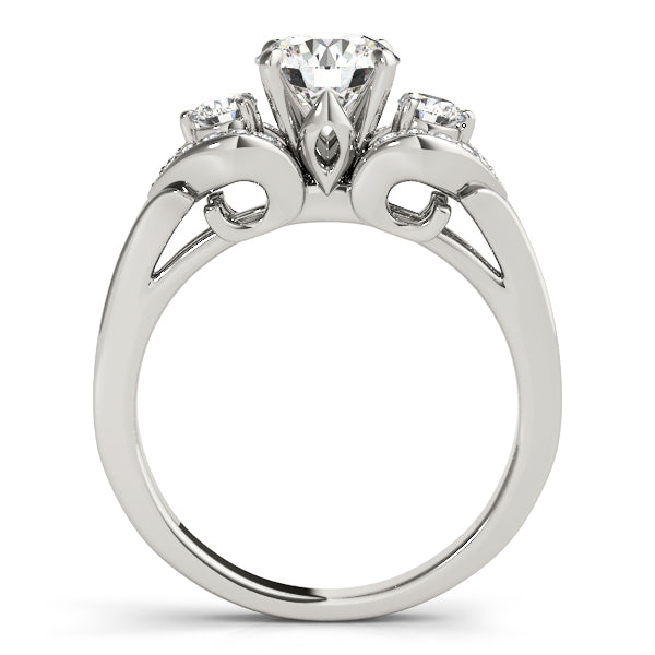 Round Three-Stone Diamond Engagement Ring · 0.36 ct tw