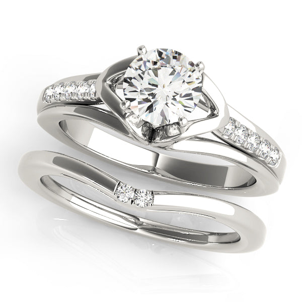 Single Row Prong Set Diamond Engagement Ring · 0.07 ct tw