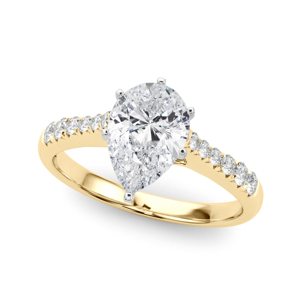 Single Row Prong Set Diamond Engagement Ring · 0.18 ct tw