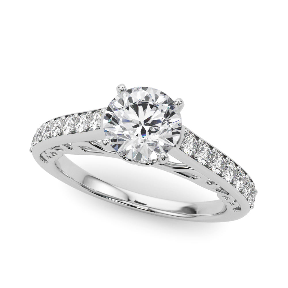 Single Row Prong Set Diamond Engagement Ring · 0.35 ct tw