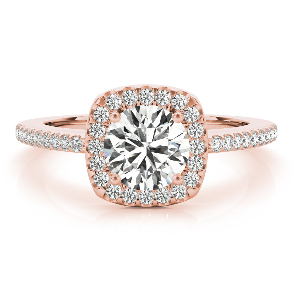 Round Halo Diamond Engagement Ring · 0.53 ct tw