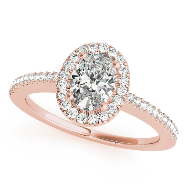 Oval Halo Diamond Engagement Ring · 0.58 ct tw