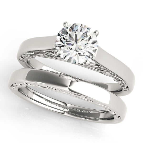 W Filigrie Solitaire Engagement Ring