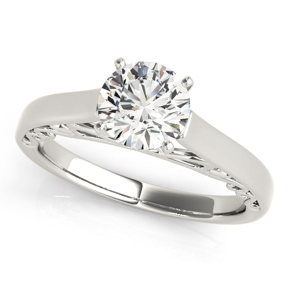 W Filigrie Solitaire Engagement Ring