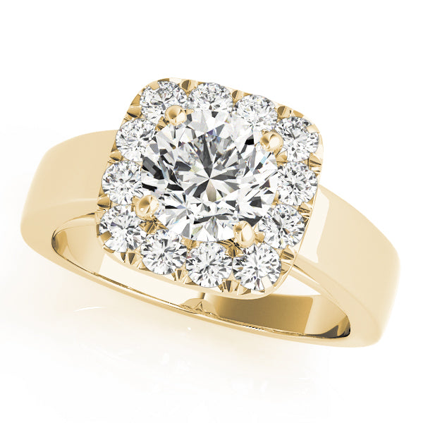 Round Halo Diamond Engagement Ring · 0.48 ct tw