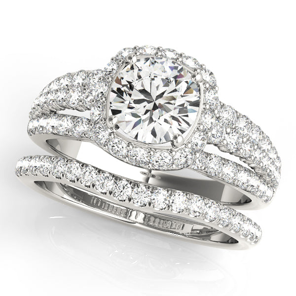 Round Halo Diamond Engagement Ring · 2.12 ct tw