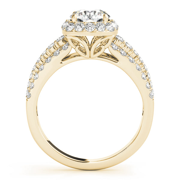 Round Halo Diamond Engagement Ring · 1.87 ct tw