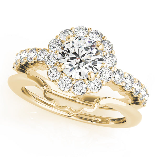Round Halo Diamond Engagement Ring · 1.60 ct tw