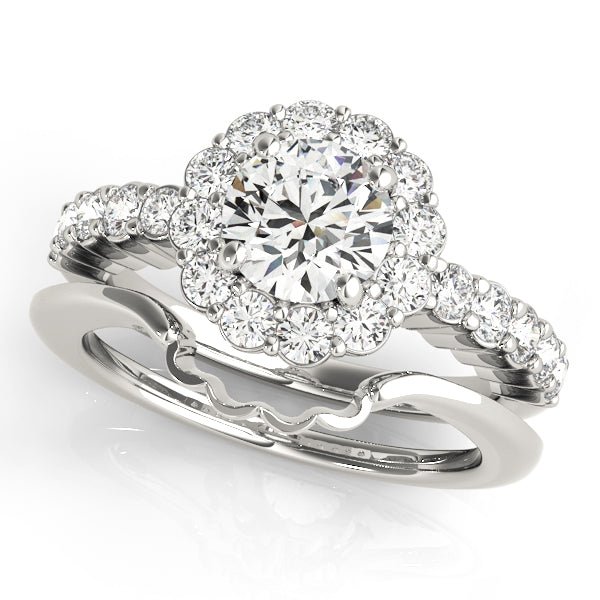 Round Halo Diamond Engagement Ring · 1.60 ct tw