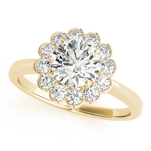 Round Halo Diamond Engagement Ring · 1.33 ct tw