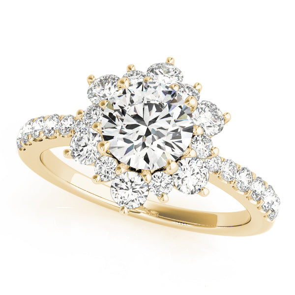Round Halo Diamond Engagement Ring · 1.45 ct tw