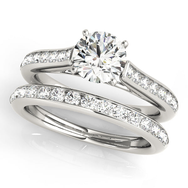 Single Row Channel Set Diamond Engagement Ring · 0.24 ct tw