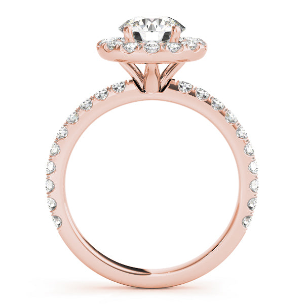 Round Halo Diamond Engagement Ring · 1.04 ct tw
