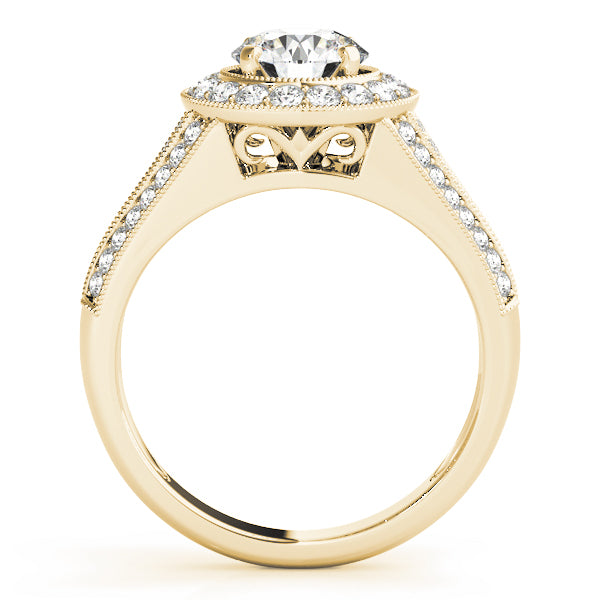 Round Halo Diamond Engagement Ring · 0.58 ct tw