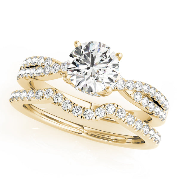 Round Engagment Multi-Row Diamond Engagement Ring · 0.75 ct tw