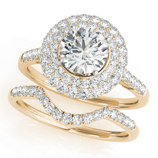 Round Halo Diamond Engagement Ring · 0.69 ct tw