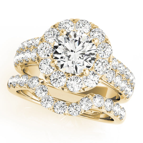 Round Halo Diamond Engagement Ring · 0.83 ct tw