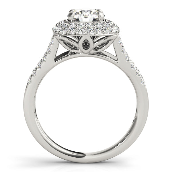 Round Halo Diamond Engagement Ring · 0.86 ct tw