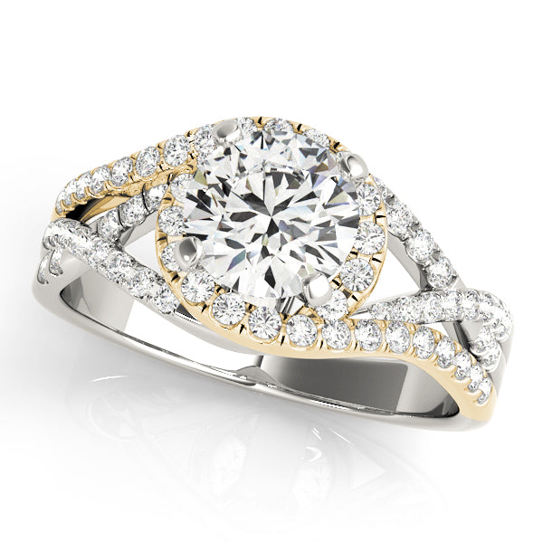 Round Halo Diamond Engagement Ring · 0.40 ct tw