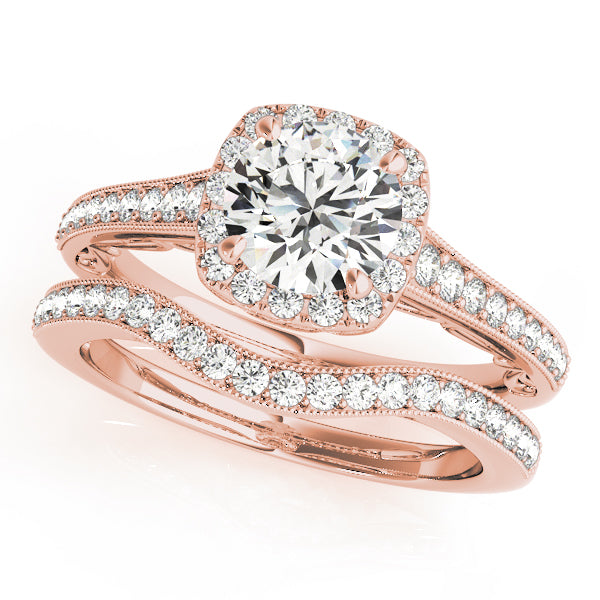Round Halo Diamond Engagement Ring · 1.37 ct tw