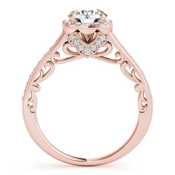 Round Halo Diamond Engagement Ring · 1.37 ct tw