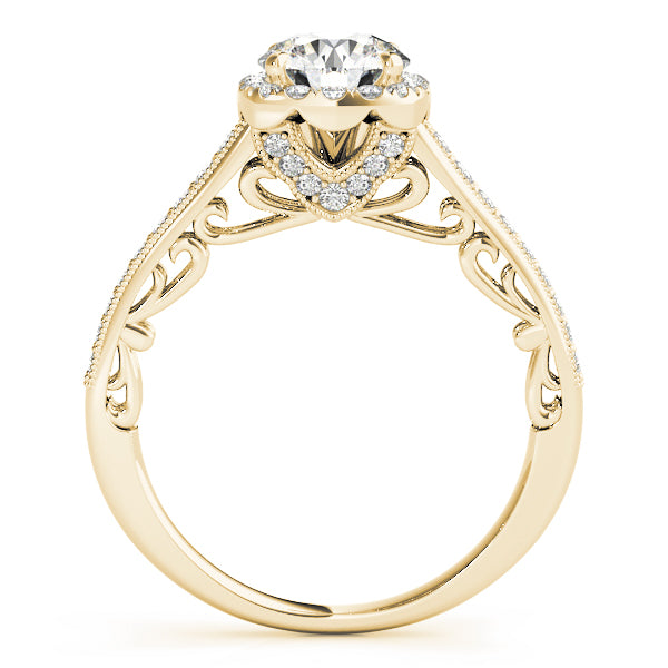 Round Halo Diamond Engagement Ring · 1.37 ct tw