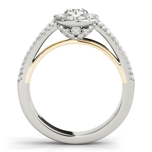 Round Halo Diamond Engagement Ring · 0.69 ct tw