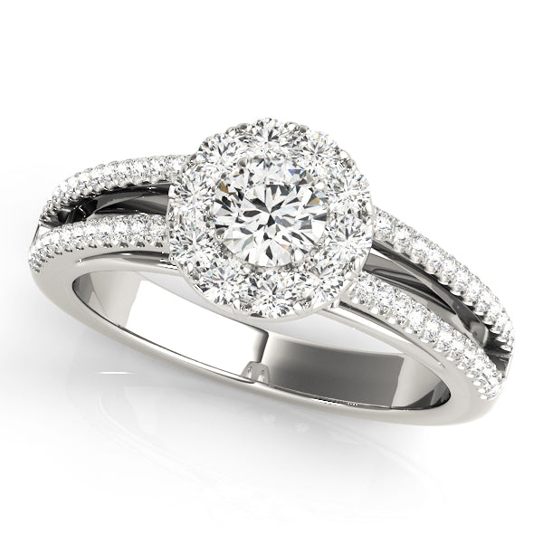 Round Halo Diamond Engagement Ring · 0.69 ct tw