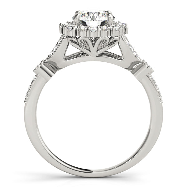 Round Halo Diamond Engagement Ring · 0.43 ct tw