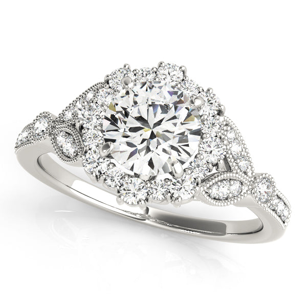 Round Halo Diamond Engagement Ring · 0.43 ct tw